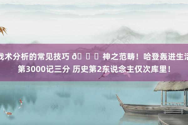 战术分析的常见技巧 😀神之范畴！哈登轰进生活第3000记三分 历史第2东说念主仅次库里！