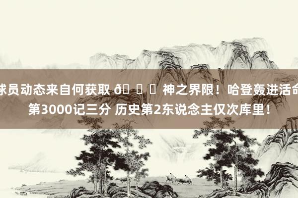 球员动态来自何获取 😀神之界限！哈登轰进活命第3000记三分 历史第2东说念主仅次库里！