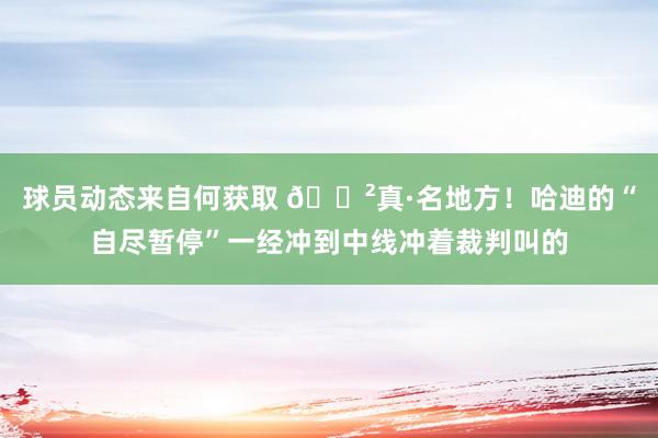 球员动态来自何获取 😲真·名地方！哈迪的“自尽暂停”一经冲到中线冲着裁判叫的