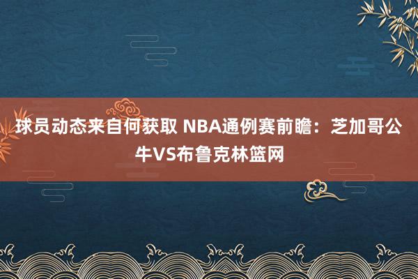 球员动态来自何获取 NBA通例赛前瞻：芝加哥公牛VS布鲁克林篮网