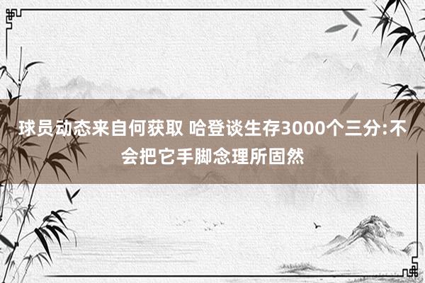 球员动态来自何获取 哈登谈生存3000个三分:不会把它手脚念理所固然