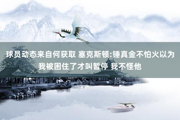 球员动态来自何获取 塞克斯顿:锤真金不怕火以为我被困住了才叫暂停 我不怪他